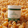 Jar of Nourish Vita supplement surrounded by gummy bears